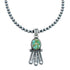 Navajo Turquoise Sterling Silver Old Pawn Bead Necklace SN20312